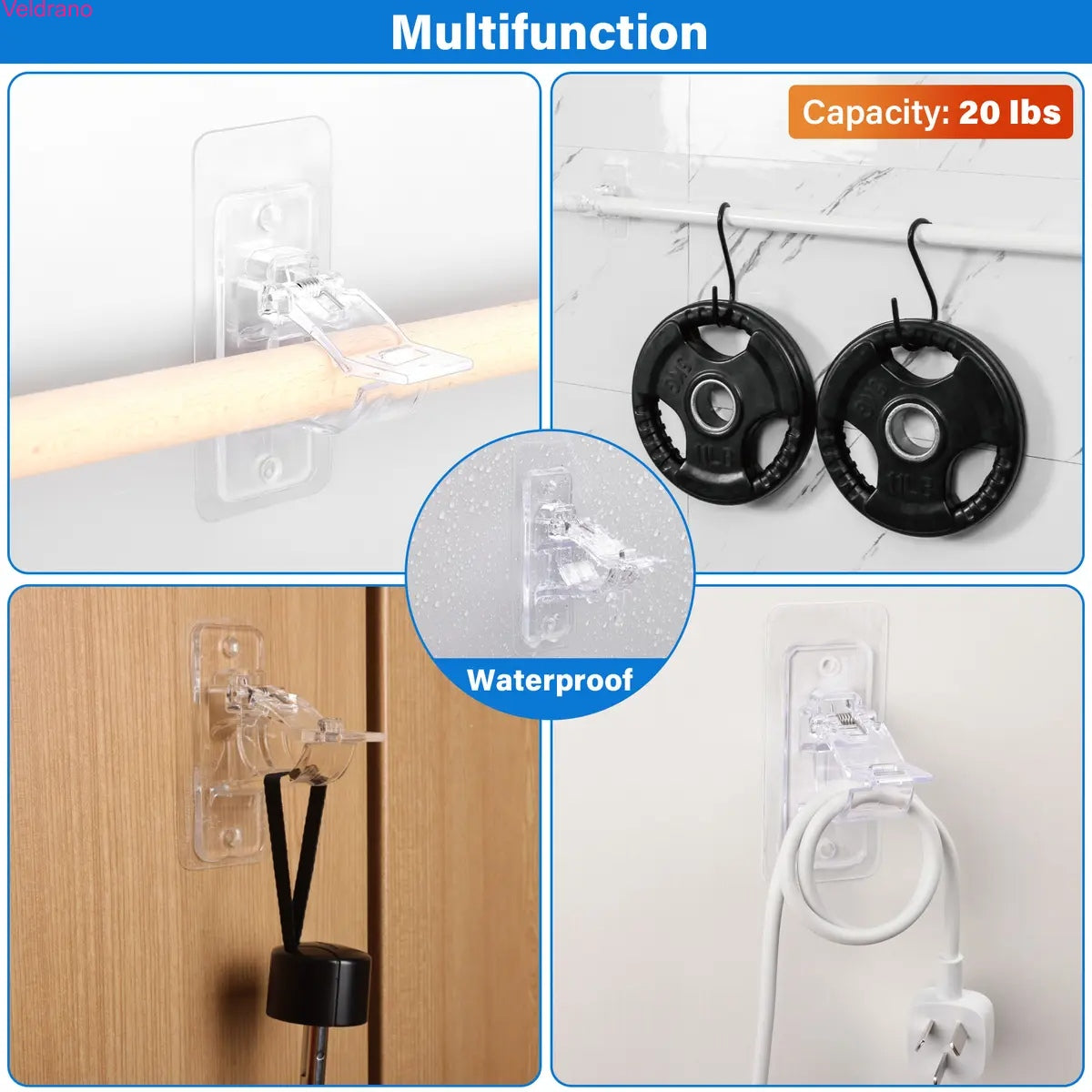 No-Drill Curtain Rod Mounting Hooks
